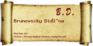 Brunovszky Diána névjegykártya